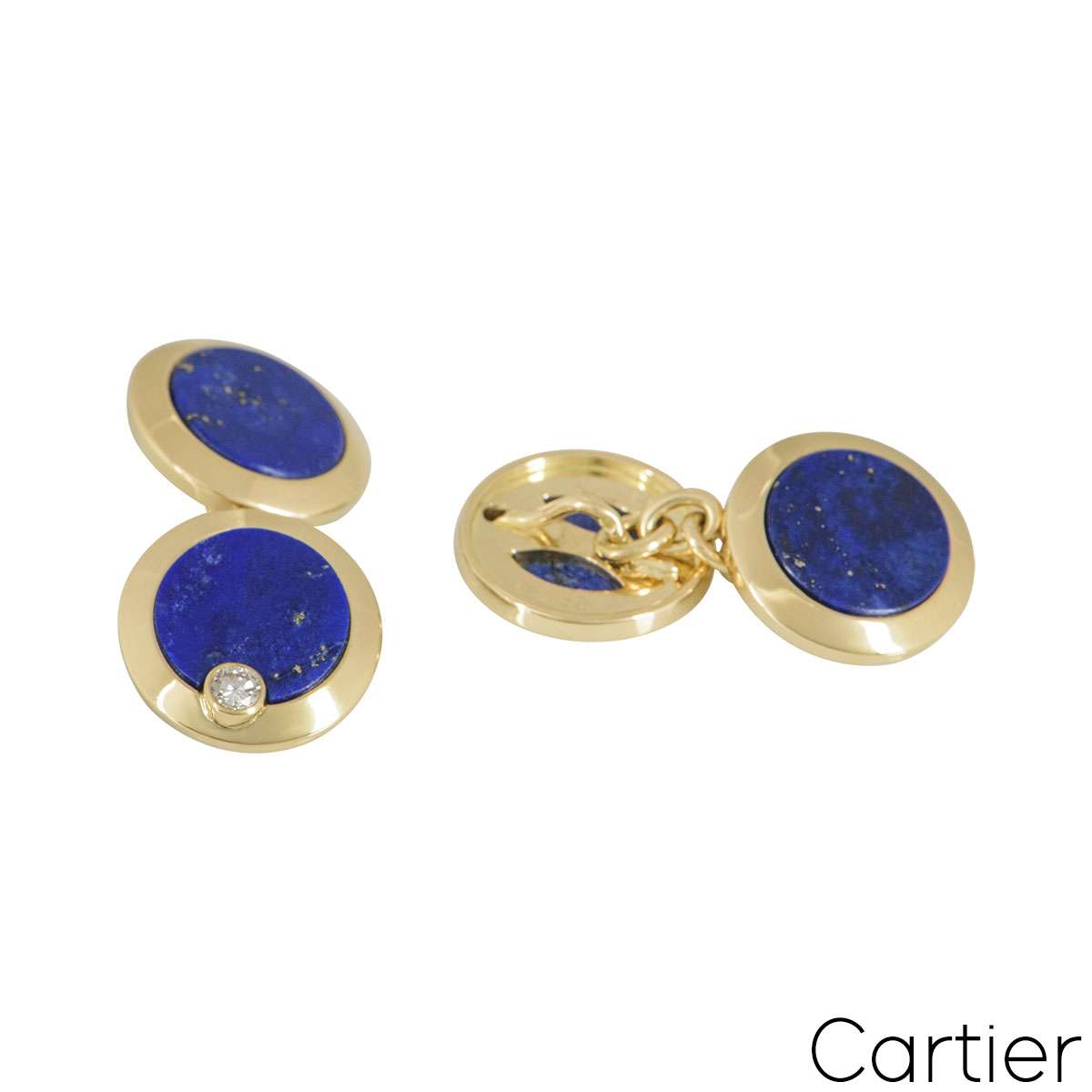 Cartier Yellow Gold Diamond And Lapis 